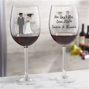 Wedding Couple philoSophies Personalized Red Wine Glass - 29872-R