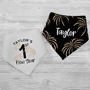 First New Years Personalized Bandana Bibs - Set of 2 - 29874-BB