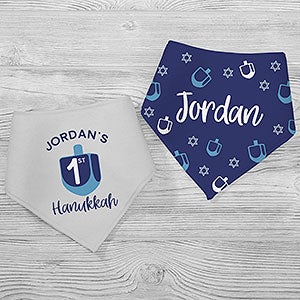 First Hanukkah Personalized Bandana Bibs- Set of 2 - 29879-BB