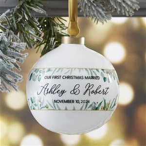 First Christmas Personalized Wedding Ball Ornament - 29926