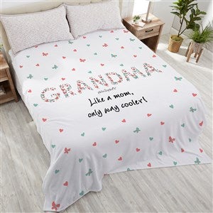 Floral Mom philoSophies Personalized 90x108 King Fleece Blanket - 29935-K