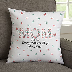 Butterfly Mom philoSophies® Personalized 14 Throw Pillow - 29936-S