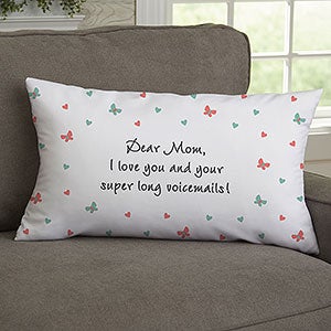 Floral Mom philoSophies® Personalized  Lumbar Throw Pillow - 29936-LB