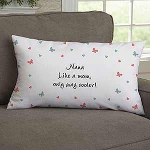 Butterfly Mom philoSophies® Personalized  Lumbar Velvet Throw Pillow - 29936-LBV