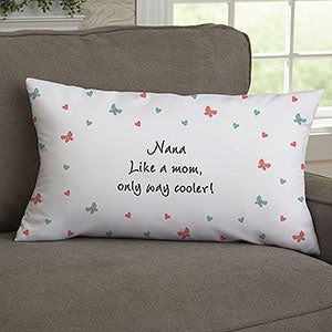Floral Mom philoSophies® Personalized  Lumbar Velvet Throw Pillow - 29936-LBV