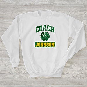 15 Sports Personalized Coach Hanes Adult Crewneck Sweatshirt - 29938-WS