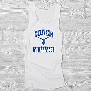 15 Sports Personalized Coach Ladies Tank Top - 29939-WT