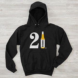 21st Birthday Personalized Hanes Adult Hooded Sweatshirt - 29940-BHS