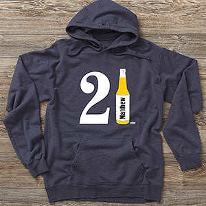 21st Birthday Personalized Hanes Adult ComfortWash Hoodie - 29940-CWHS