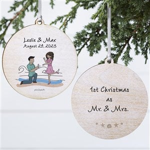Beach Engagement philoSophies Personalized Ornament - 2 Sided Metal - 29949-2M