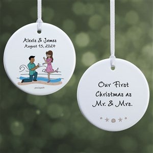 Beach Engagement philoSophies Personalized Ornament - 2 Sided Glossy - 29949-2