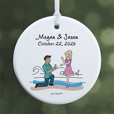 Beach Engagement philoSophies® Personalized Ornaments- 2.85 Glossy - 1-Sided - 29949-1