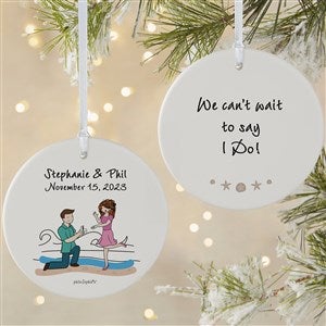 Beach Engagement philoSophies® Personalized Ornaments- 3.75 Wood - 2-Sided - 29949-2W
