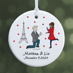 Paris Engagement philoSophies® Personalized Ornaments- 2.85 Glossy - 1-Sided - 29950-1