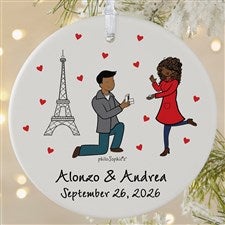 Paris Engagement philoSophies® Personalized Ornaments- 3.75 Matte - 1 Sided - 29950-1L