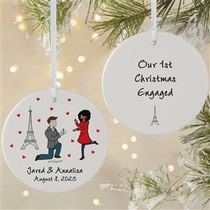 Paris Engagement philoSophies® Personalized Ornaments- 3.75 Matte - 2-Sided - 29950-2L