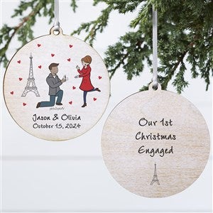 Paris Engagement philoSophies Personalized Ornaments - 2 Sided Wood - 29950-2W