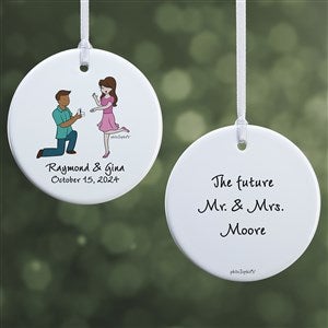 Couple Engagement philoSophies® Personalized Ornaments- 2.85 Glossy - 2-Sided - 29951-2