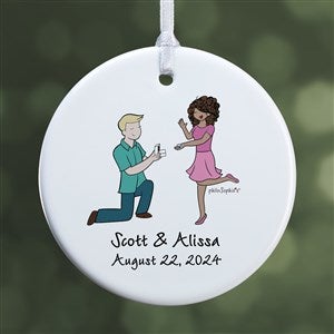 Couple Engagement philoSophies Personalized Ornaments - 1 Sided Glossy - 29951-1