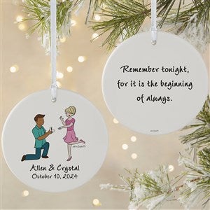 Couple Engagement philoSophies® Personalized Ornaments- 3.75 Matte - 2-Sided - 29951-2L