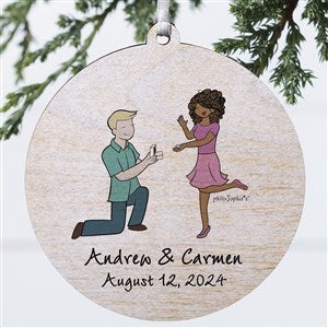 Couple Engagement philoSophies Personalized Ornaments - 1 Sided Wood - 29951-1W