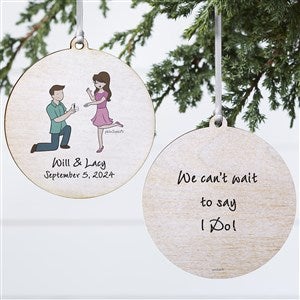 Couple Engagement philoSophies® Personalized Ornaments- 3.75 Wood - 2-Sided - 29951-2W