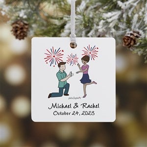 Fireworks Engagement philoSophies Personalized Ornaments - 1 Sided Metal - 29952-1M