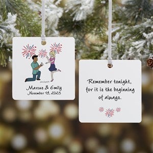 Fireworks Engagement philoSophies Personalized Ornaments - 2 Sided Metal - 29952-2M