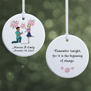 Fireworks Engagement philoSophies® Personalized Ornaments- 2.85 Glossy 2-Sided - 29952-2