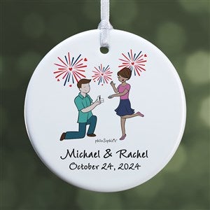 Fireworks Engagement philoSophies Personalized Ornaments - 1 Sided Glossy - 29952-1