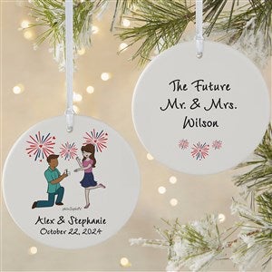 Fireworks Engagement philoSophies® Personalized Ornaments- 3.75 Matte 2-Sided - 29952-2L