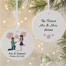 Fireworks Engagement philoSophies® Personalized Ornaments- 3.75 Matte 2-Sided - 29952-2L