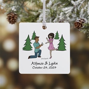 Engagement In the Park philoSophies® Personalized Square Ornament- 2.75- Metal - 29953-1M