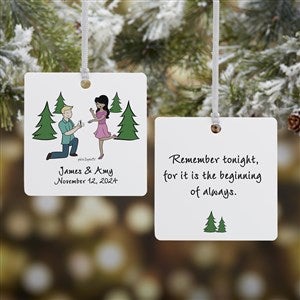 Engagement In the Park philoSophies® Personalized Square Ornament- 2.75- Metal - 29953-2M
