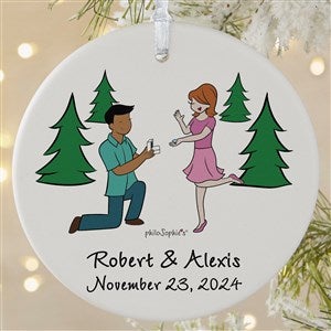 Engagement In the Park philoSophies Personalized Ornament - 1 Sided Matte - 29953-1L