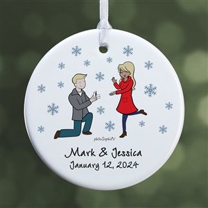 Winter Engagement philoSophies Personalized Ornament - 1 Sided Glossy - 29954-1