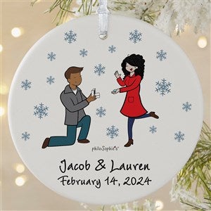 Winter Engagement philoSophies® Personalized Ornaments- 3.75 Matte - 1 Sided - 29954-1L