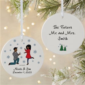 Winter Engagement philoSophies® Personalized Ornaments- 3.75 Matte - 2-Sided - 29954-2L