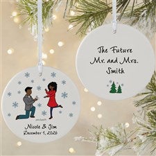 Winter Engagement philoSophies® Personalized Ornaments- 3.75 Matte - 2-Sided - 29954-2L