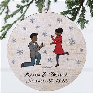 Winter Engagement philoSophies® Personalized Ornaments- 3.75 Wood - 1 Sided - 29954-1W