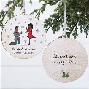 Winter Engagement philoSophies® Personalized Ornaments- 3.75 Wood - 2-Sided - 29954-2W