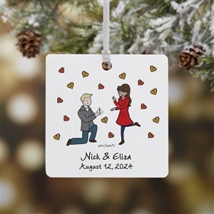 Fall Engagement philoSophies® Personalized Square Photo Ornament- 2.75 Metal 1 - 29955-1M