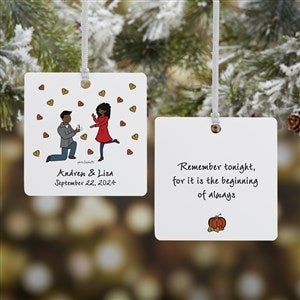 Fall Engagement philoSophies® Personalized Square Photo Ornament- 2.75 Metal 2 - 29955-2M
