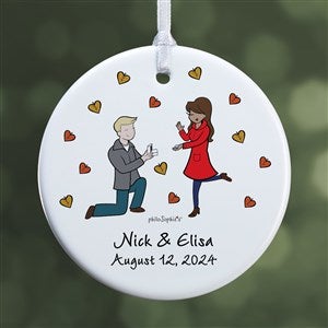 Fall Engagement philoSophies Personalized Ornament - 1 Sided Glossy - 29955-1