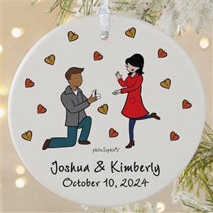 Fall Engagement philoSophies® Personalized Ornaments- 3.75 Matte - 1 Sided - 29955-1L