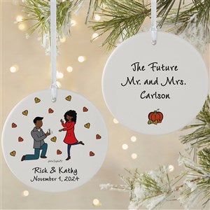 Fall Engagement philoSophies® Personalized Ornaments- 3.75 Matte - 2-Sided - 29955-2L