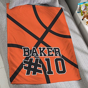 Basketball Personalized 30x40 Plush Fleece Blanket - 29965-SF