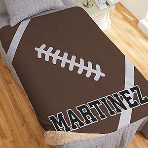 Football Personalized 60x80 Sherpa Blanket - 29966-SL