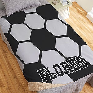 Soccer Personalized 50x60 Sherpa Blanket - 29967-S