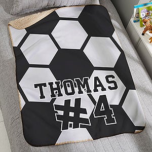 Soccer Personalized 30x40 Sherpa Blanket - 29967-SS